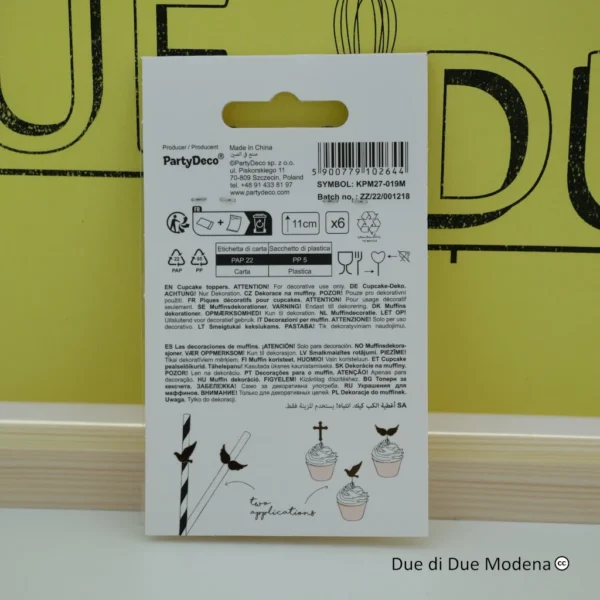 Cupcake toppers prima comunione PartyDeco retro