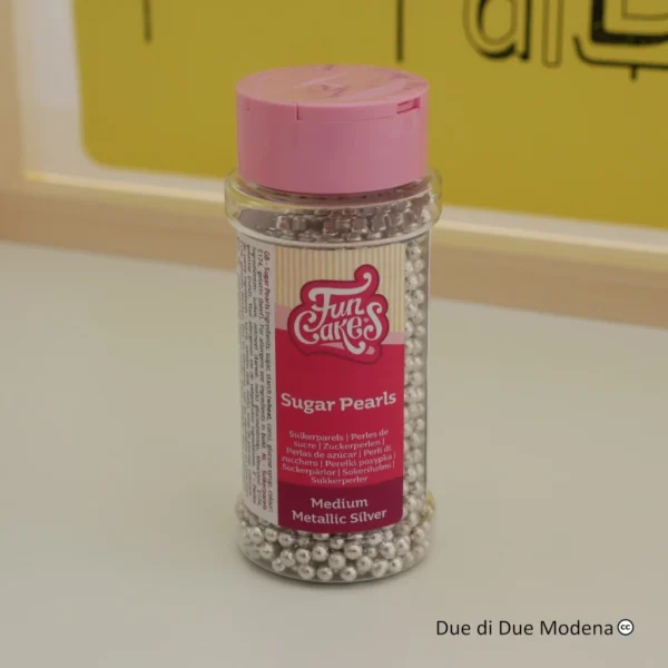 Perle di zucchero medie argento FunCakes
