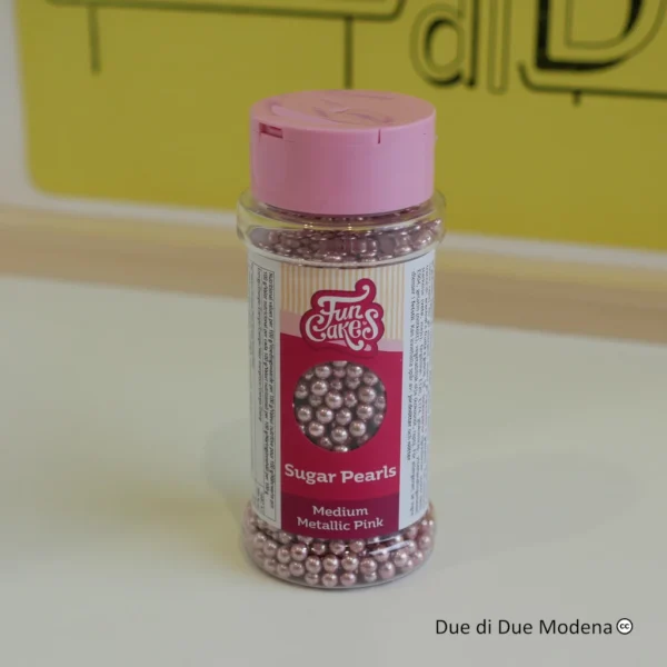 Perle di zucchero rosa medie FunCakes