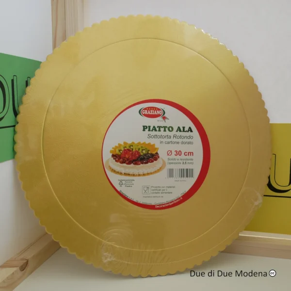 Sottotorta rotondo cartone dorato Graziano