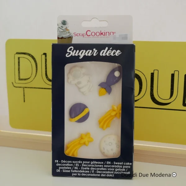 Decorazioni in zucchero tema Spazio ScrapCooking
