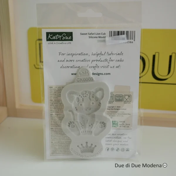Stampo in silicone Leone Katy Sue retro della confezione