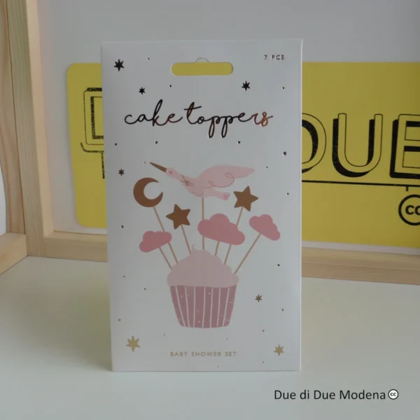Cake topper per bambini rosa PartyDeco