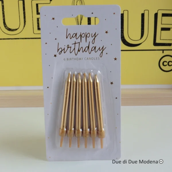 Candele per compleanno oro PartyDeco