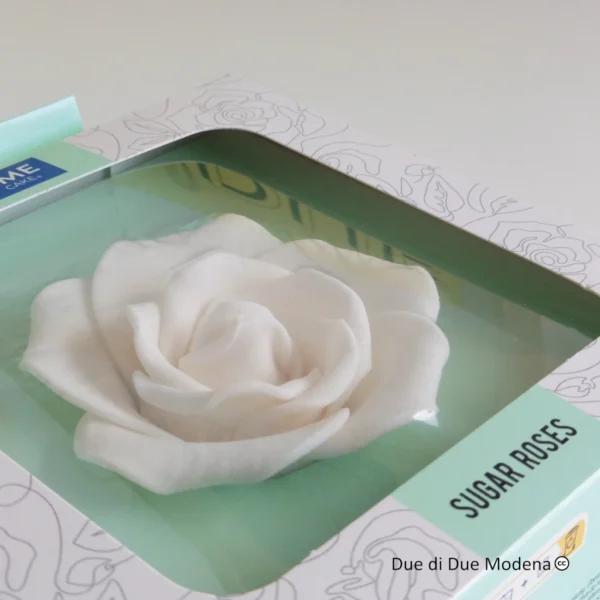 Rosa in zucchero bianca PME - immagine 2