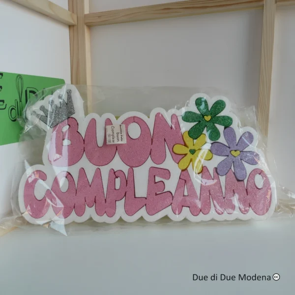Scritta in polistirolo Buon Compleanno Rosa Graziano